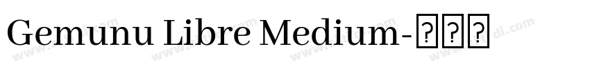 Gemunu Libre Medium字体转换